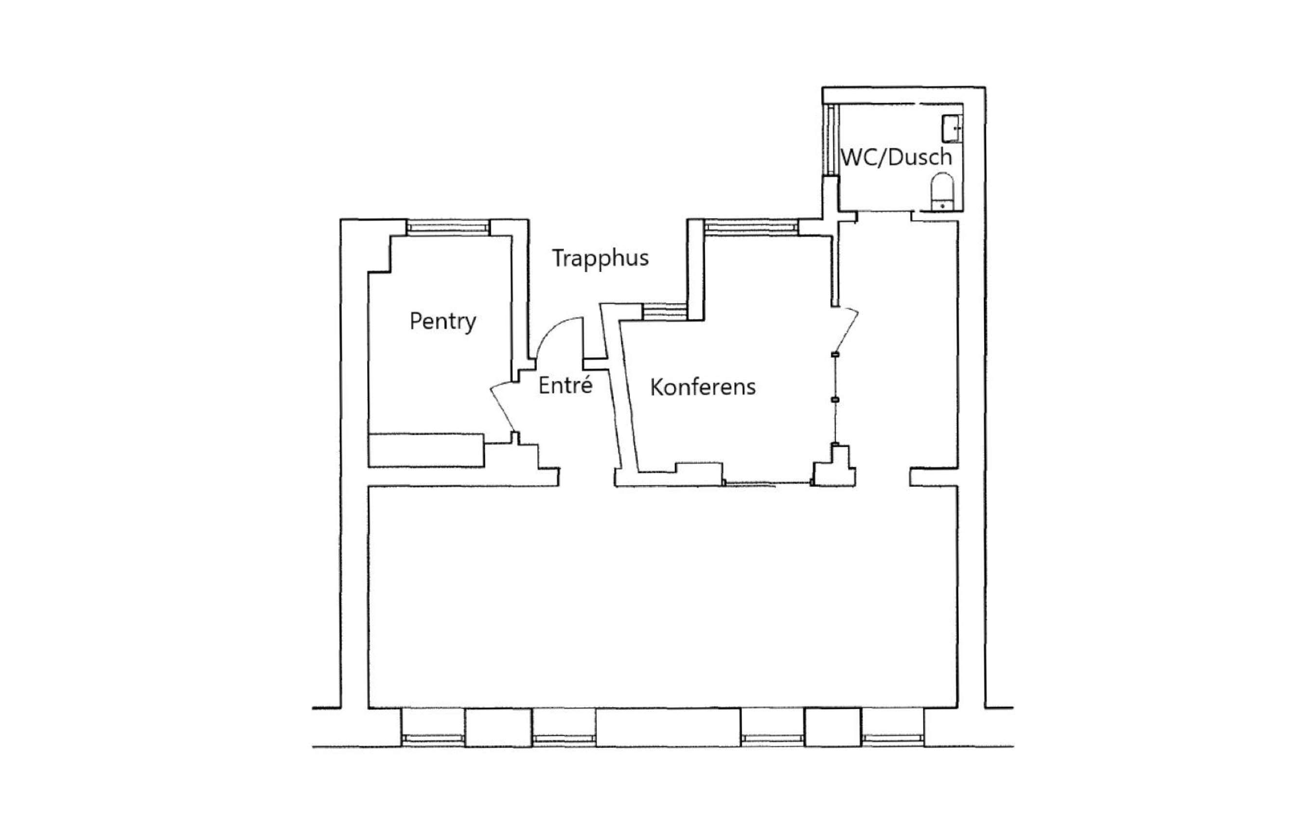 Planlösning Drottningg 29 90 m2