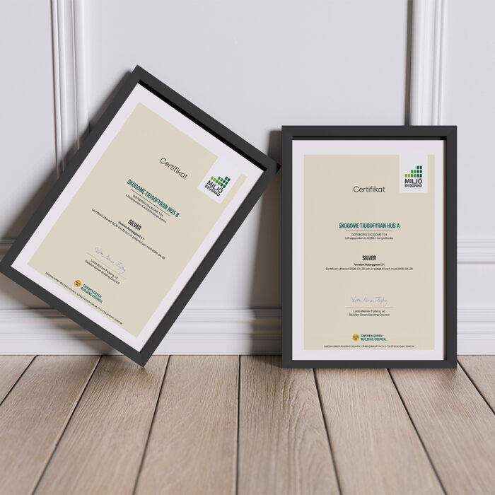 Lillhagsparken 19 har certifierats Miljöbyggnad Silver